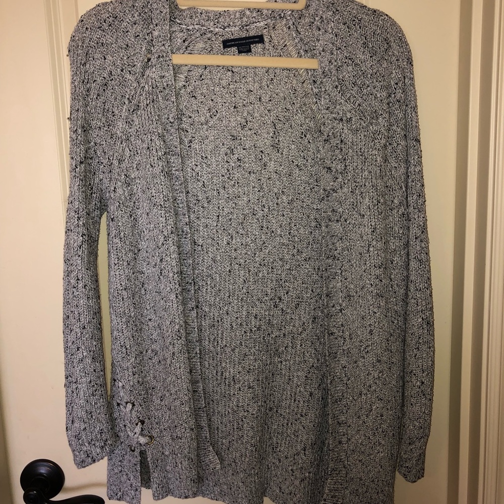 american eagle grey cardigan